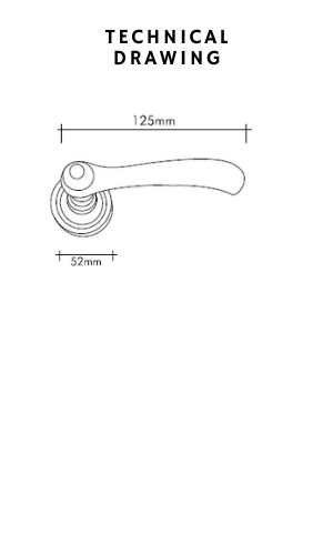 sefa door handle technical drawing