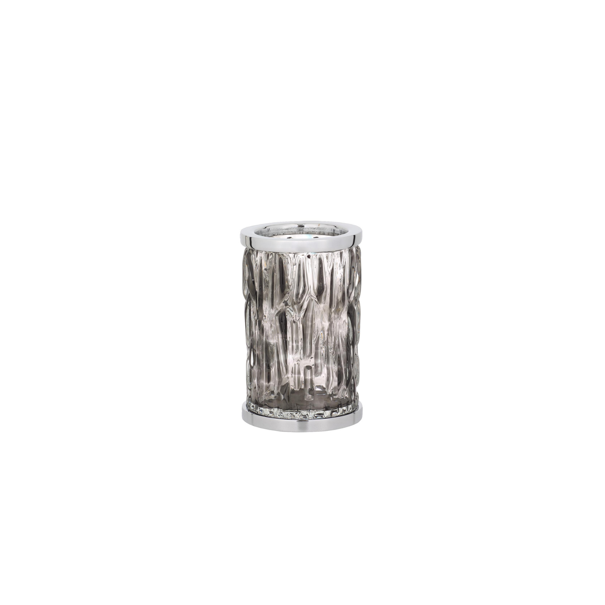 Wave Smokey Glass Toothbrush Holder