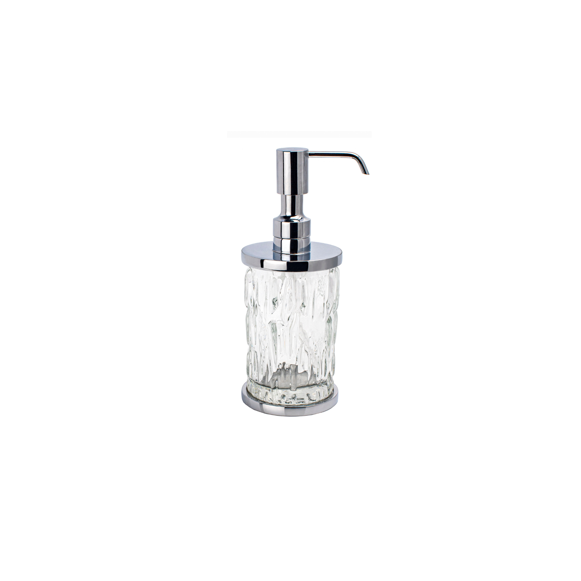 Wave Transparent Glass Soap Dispenser