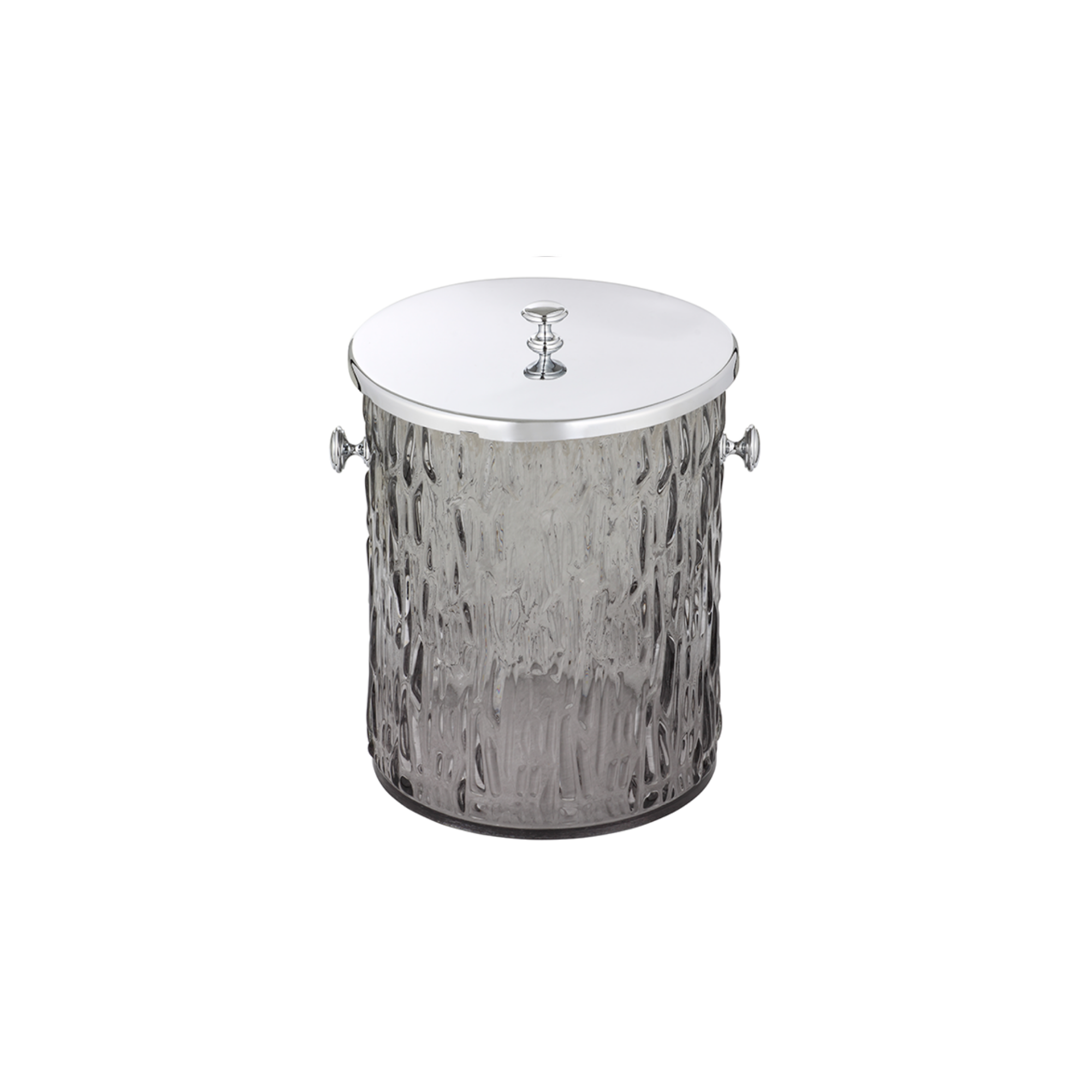 Wave Smokey Glass Waste Bin