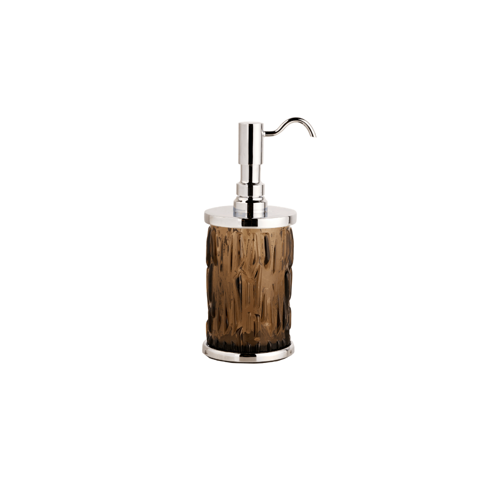 Wave Brass & Glass Soap Dispenser (2)