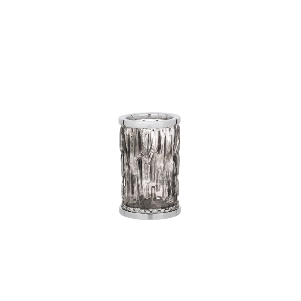 Wave Brass & Glass Toothbrush Holder