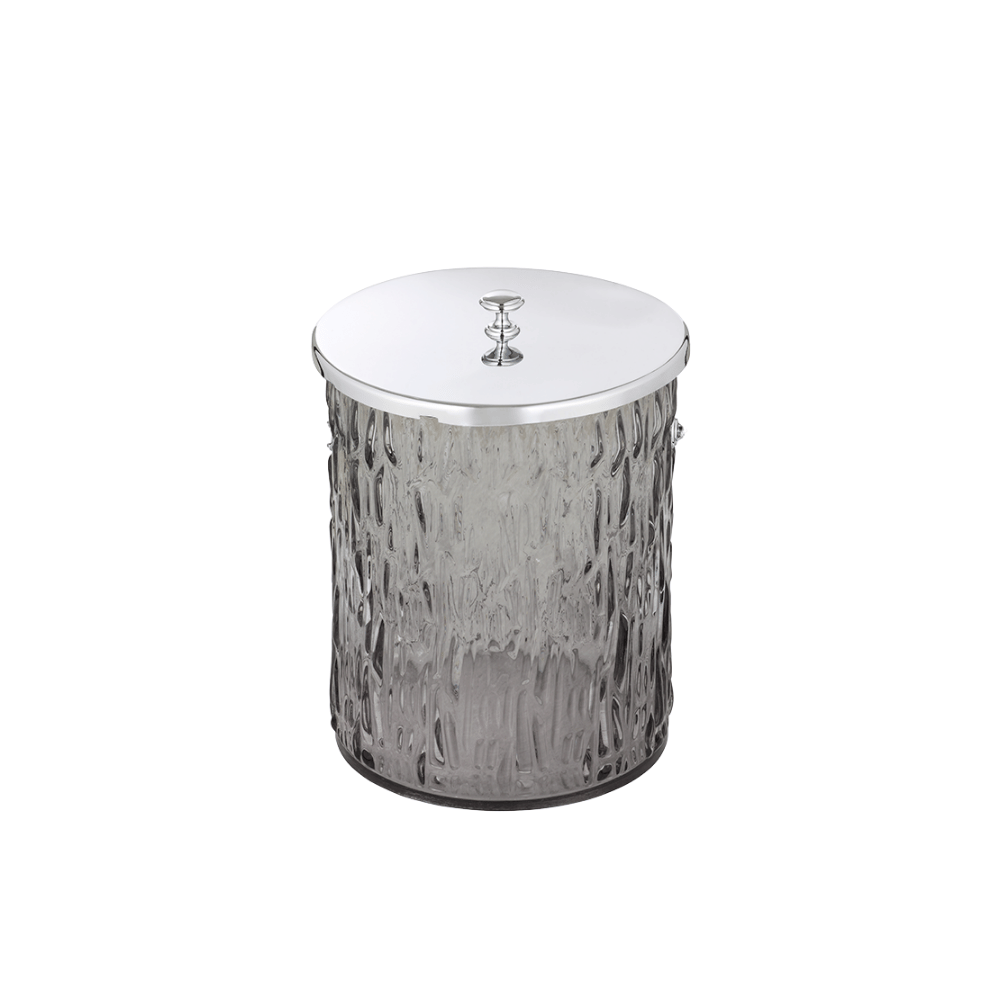 Wave Brass & Glass Trash Bin (2)