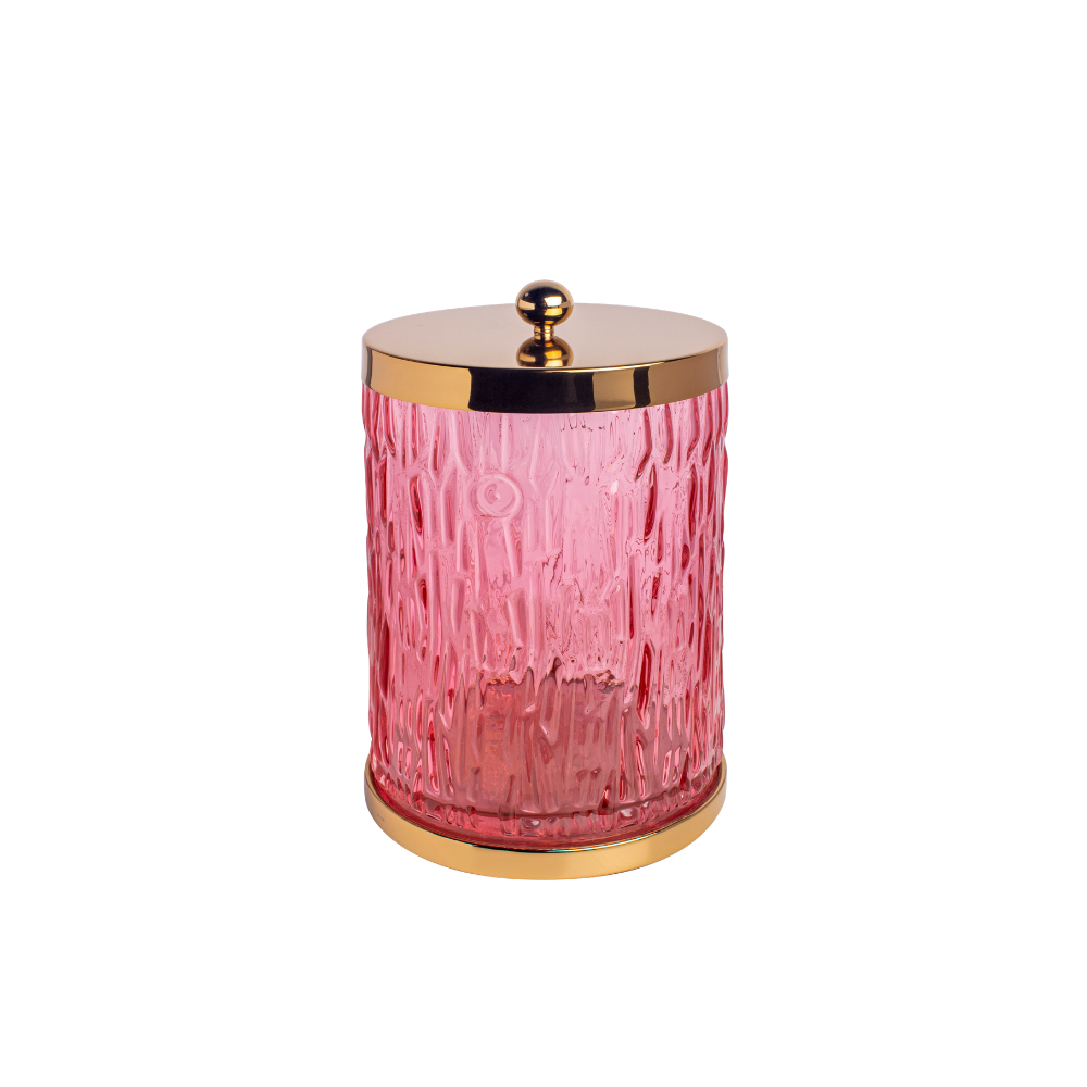 Wave Brass & Glass Trash Bin