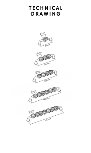 bebek drawer handle technical drawing