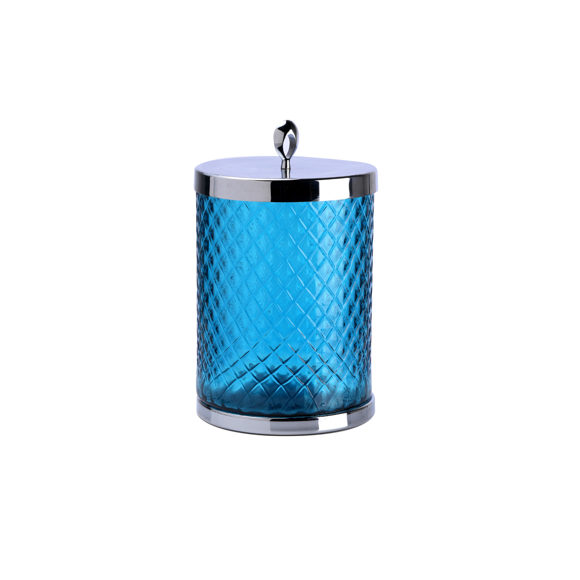 Vario Blue Waste Bin Chrome