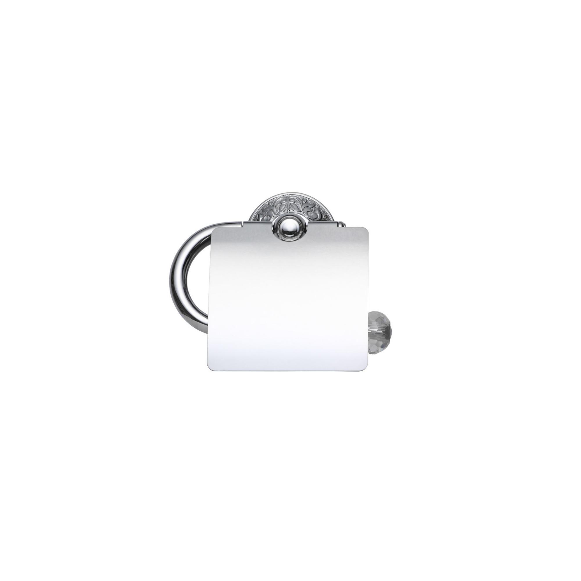 Blossom with Crystal Toilet Roll Holder Chrome