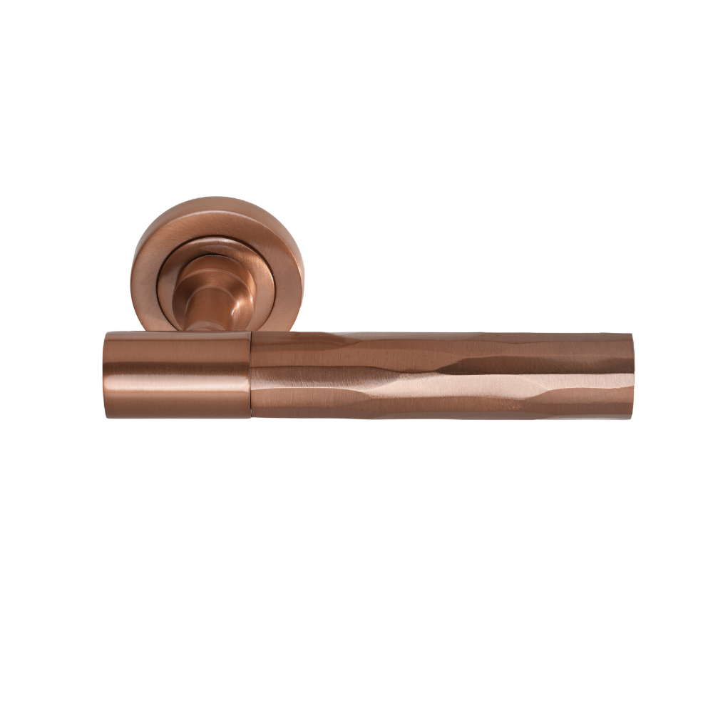 Bark Door Handle on Rose