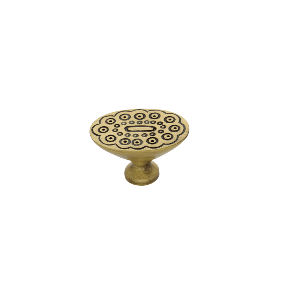 Boccolo Patterned Brass Cabinet Knob